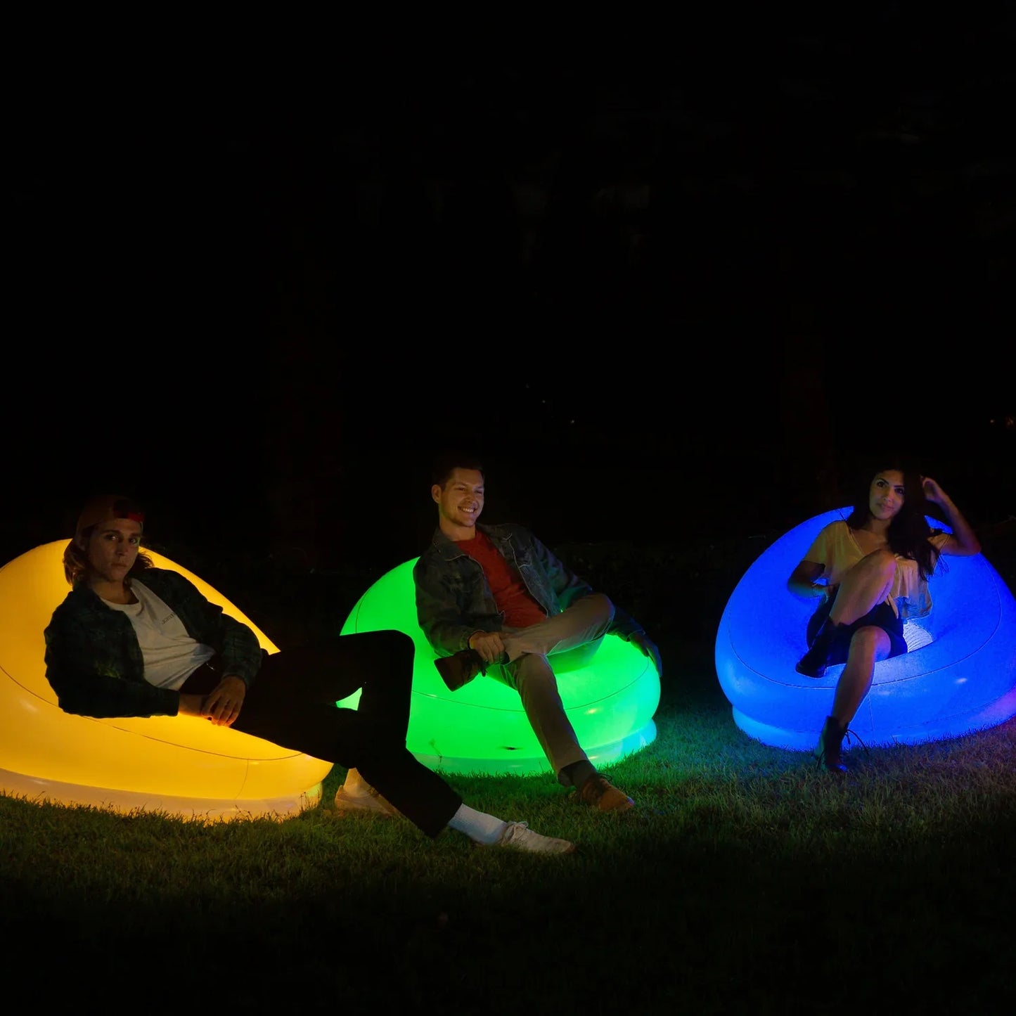 Illuminated Color Changing LED RGBW Inflatable Sofa