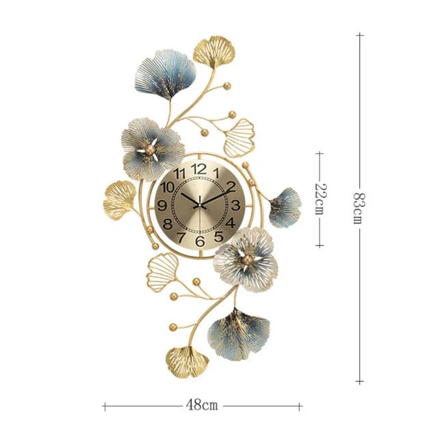 Large metal wall clock