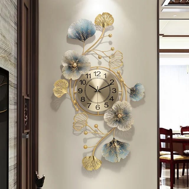 Large metal wall clock