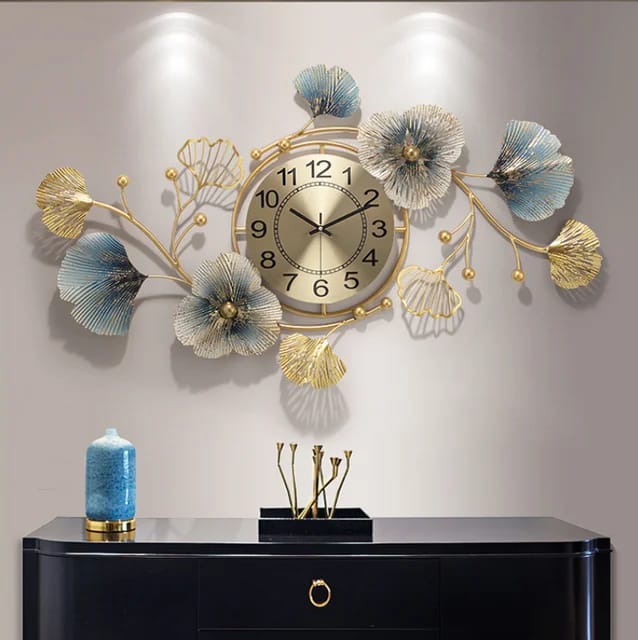 Large metal wall clock