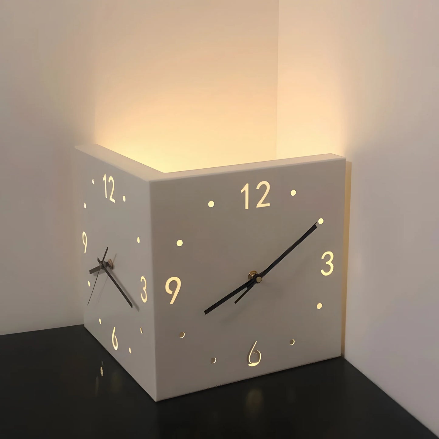 Motion Sensor Backlit Corner Clock